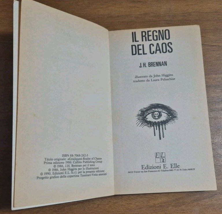 IL REGNO DEL CAOS di J H Brennan 1990 edizioni …