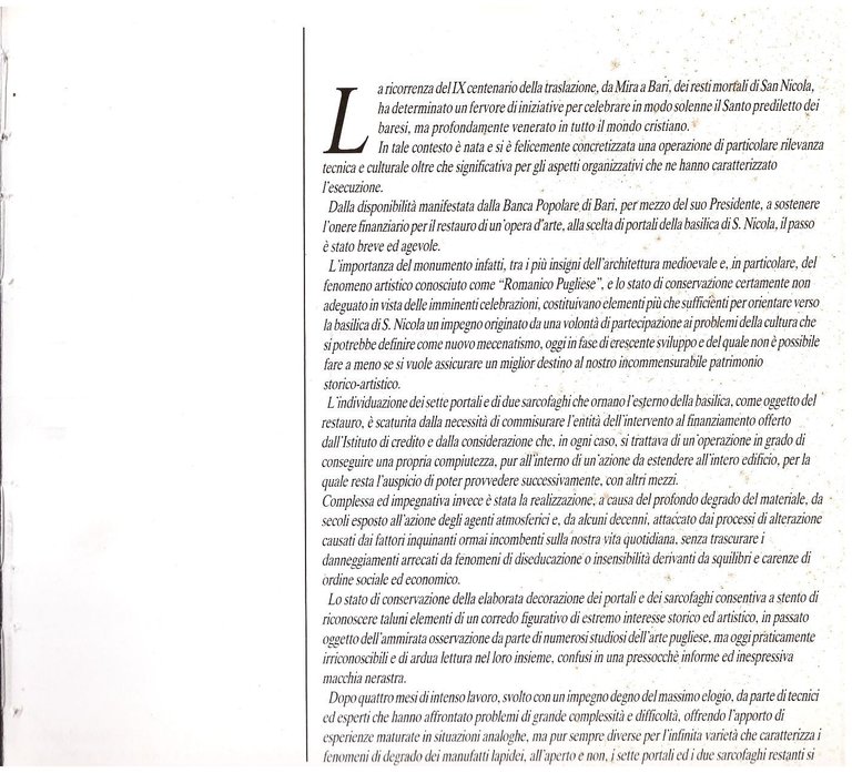 IL RESTAURO DEI PORTALI DELLA BASILICA DI SAN NICOLA DI …