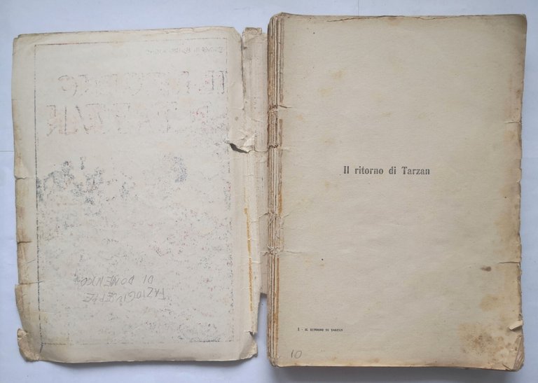 IL RITORNO DI TARZAN Edgar Rice Burroughs 1935 Aurora libro …
