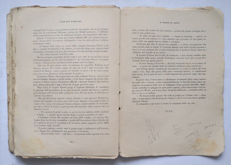 IL RITORNO DI TARZAN Edgar Rice Burroughs 1935 Aurora libro …