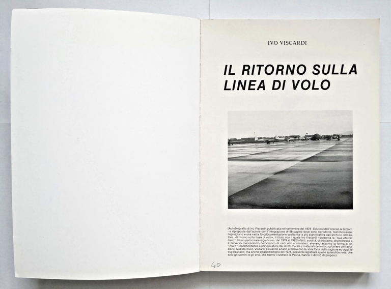 IL RITORNO SULLA LINEA DI VOLO di Ivo Viscardi 1978 …