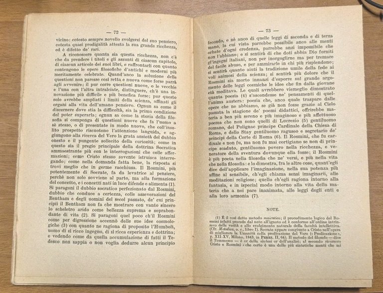 IL RITRATTO DI ANTONIO ROSMINI Niccolò Tommaseo 1929 Paravia Libro …