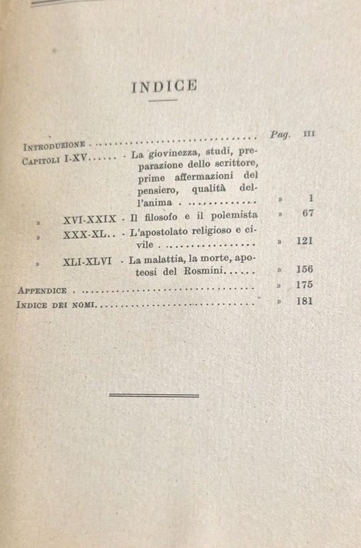 IL RITRATTO DI ANTONIO ROSMINI Niccolò Tommaseo 1929 Paravia Libro …