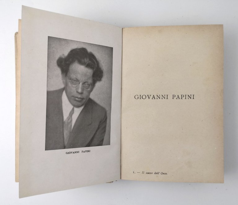 IL SACCO DELL'ORCO di Giovanni Papini 1933 Vallecchi Libro letteratura …