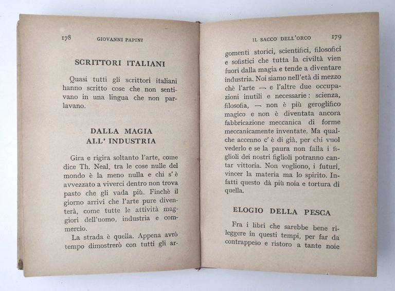 IL SACCO DELL'ORCO di Giovanni Papini 1933 Vallecchi Libro letteratura …