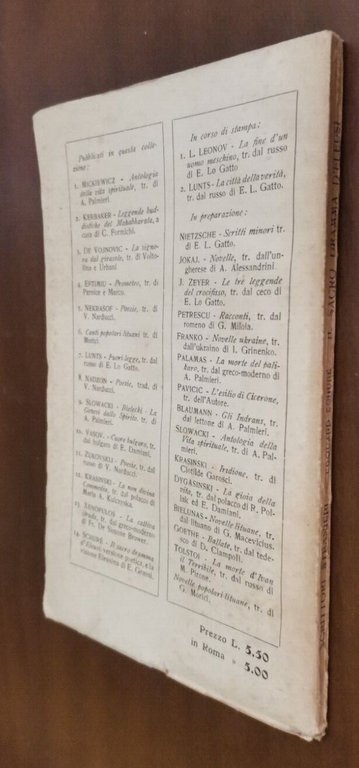 IL SACRO DRAMMA D'ELEUSI Versione Poetica di Edouard Schure 1926 …