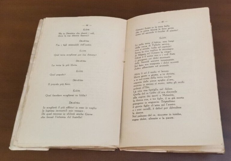 IL SACRO DRAMMA D'ELEUSI Versione Poetica di Edouard Schure 1926 …