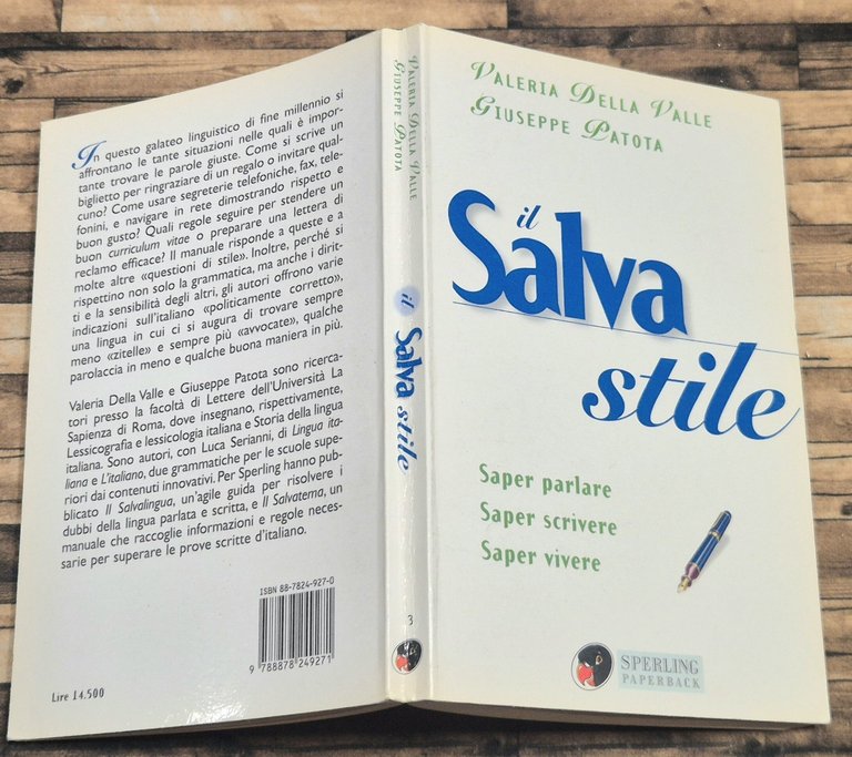 IL SALVASTILE di Della Valle Patota Sperling Paperback 1998 lingua … | Immagine Gallery 2