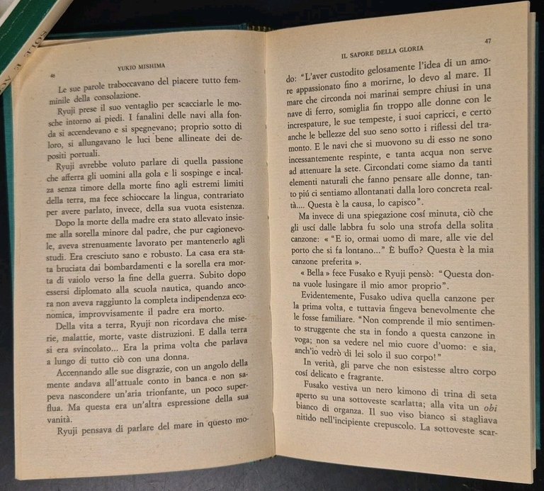 IL SAPORE DELLA GLORIA di Yukiyo Mishima 1967 Mondadori I …