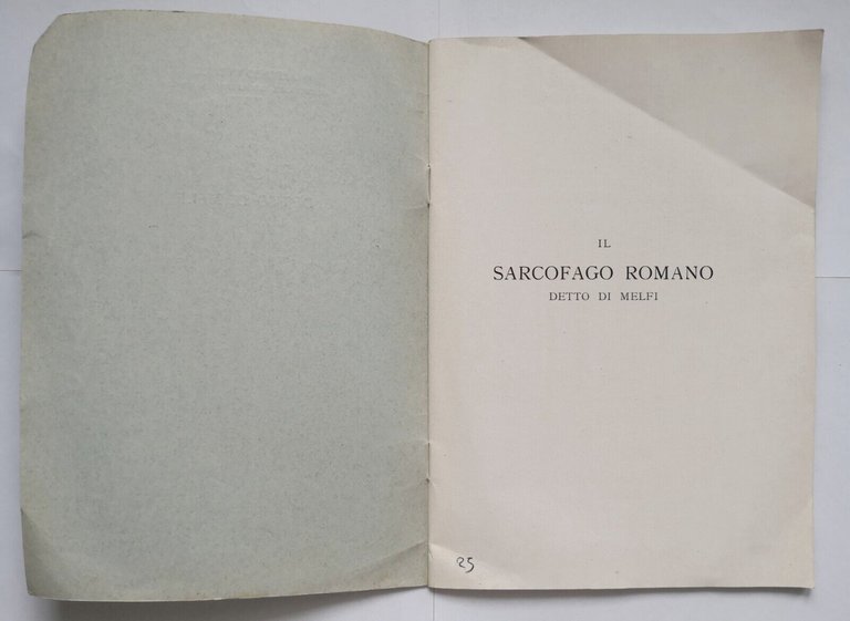 IL SARCOFAGO ROMANO DETTO DI MELFI di Alfonso Colucci 1938 …