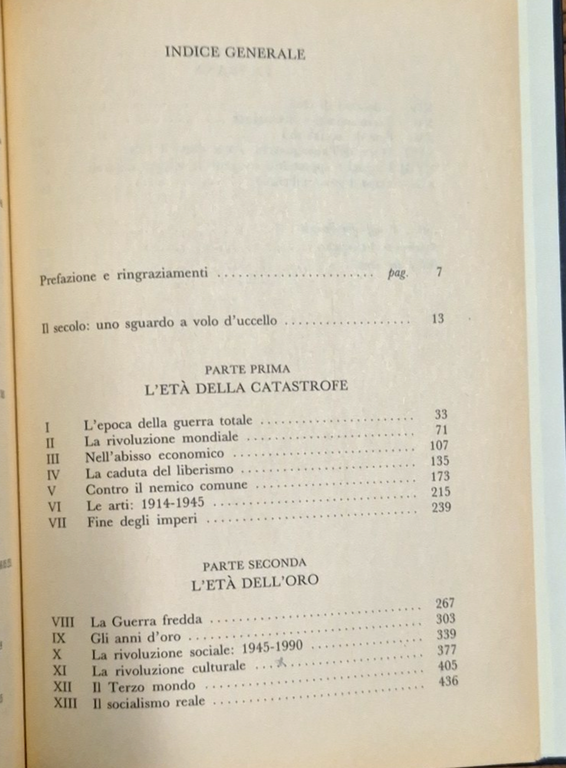 IL SECOLO BREVE di Eric Hobsbawn 1996 Rizzoli Libro copertina … | Immagine Gallery 5