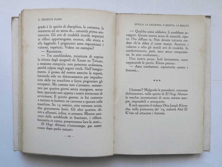 IL SERGENTE KLEMS di Paolo Zappa 1941 Corbaccio Dall'Oglio Libro …