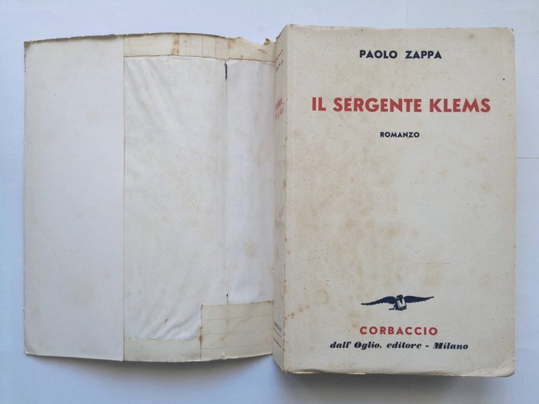 IL SERGENTE KLEMS di Paolo Zappa 1941 Corbaccio Dall'Oglio Libro …