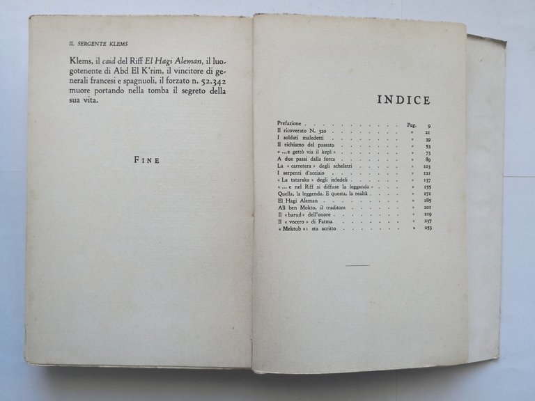 IL SERGENTE KLEMS di Paolo Zappa 1941 Corbaccio Dall'Oglio Libro …