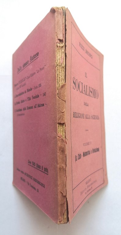 IL SOCIALISMO DALLA RELIGIONE ALLA SCIENZA di Bruno Rizzi 2 …