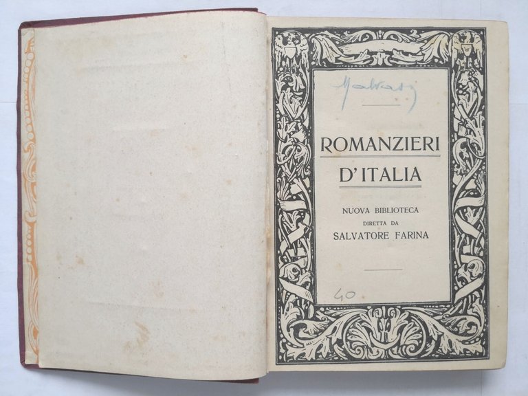 IL TAGLIONE di F Abignente Libro Collezione Esperia romanzieri d'Italia