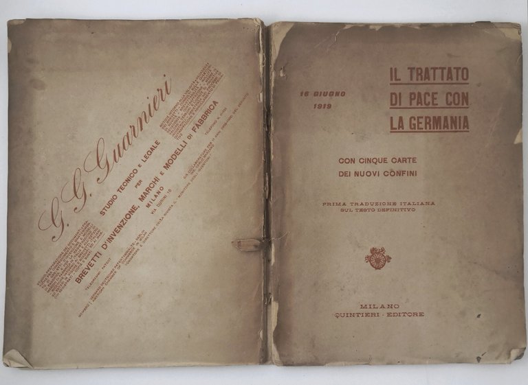 IL TRATTATO DI PACE CON LA GERMANIA 1919 Riccardo Quintieri …