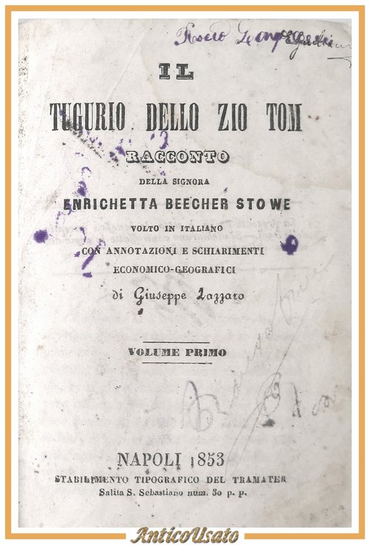 IL TUGURIO DELLO ZIO TOM di Enrichetta Beecher Stowe 3 …