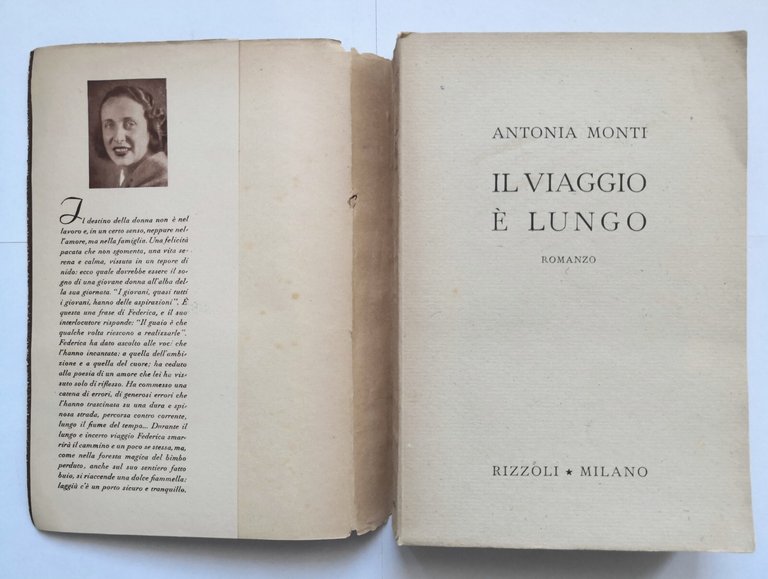IL VIAGGIO È LUNGO romanzo di Antonia Monti 1945 Rizzoli …