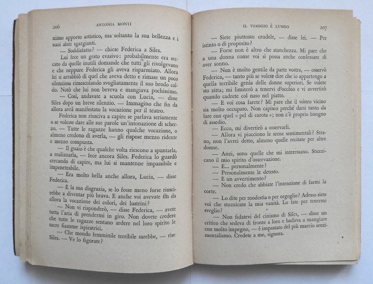 IL VIAGGIO È LUNGO romanzo di Antonia Monti 1945 Rizzoli …