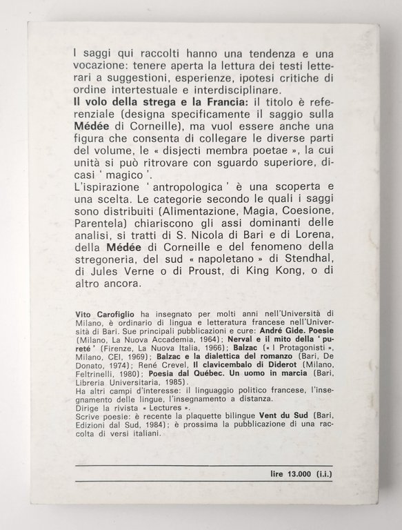 IL VOLO DELLA STREGA E LA FRANCIA di Vito Carofiglio …