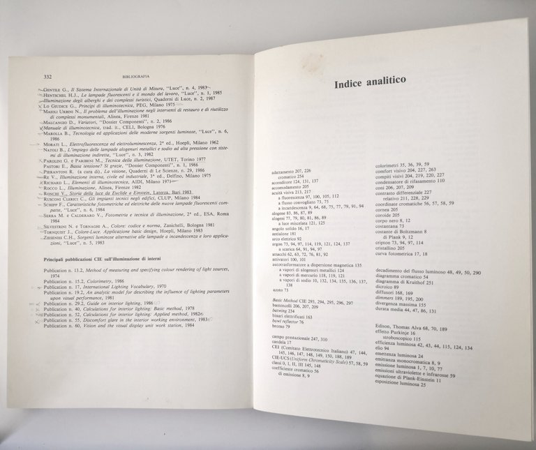 ILLUMINAZIONE DI INTERNI Gianni Forcolini 1992 Hoepli Libro illuminotecnica luce