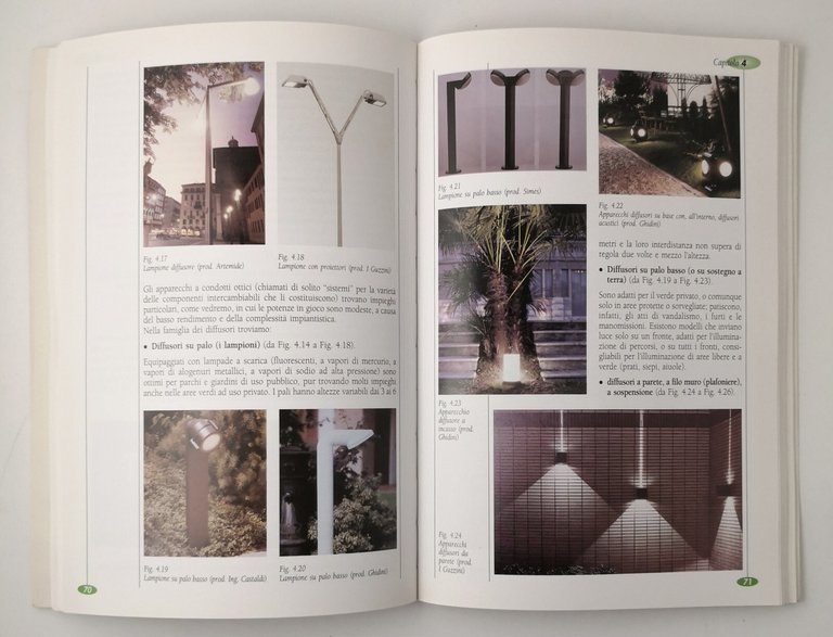 ILLUMINAZIONE DI PARCHI E GIARDINI di Gianni Forcolini 2000 Calderini …