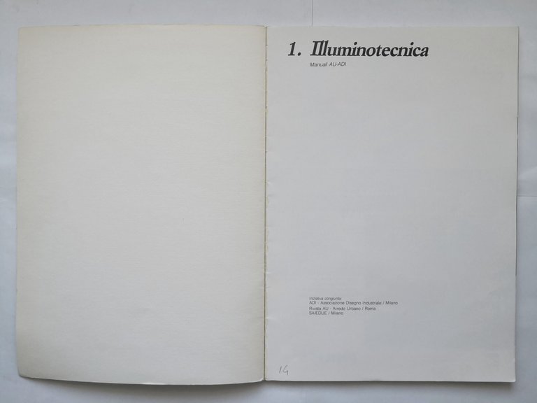 ILLUMINOTECNICA Manuali dell'arredo urbano AU ADI volume 1 IN ASA …