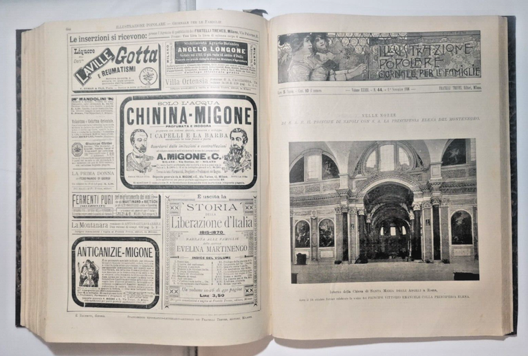 ILLUSTRAZIONE POPOLARE 1896 annata completa 52 numeri rilegati giornale antico
