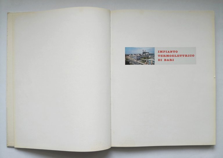 IMPIANTO TERMOELETTRICO DI BARI 1960 Società Generale Pugliese Elettricità Libro