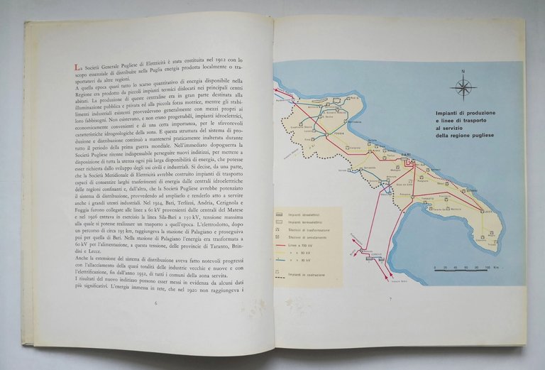 IMPIANTO TERMOELETTRICO DI BARI 1960 Società Generale Pugliese Elettricità Libro
