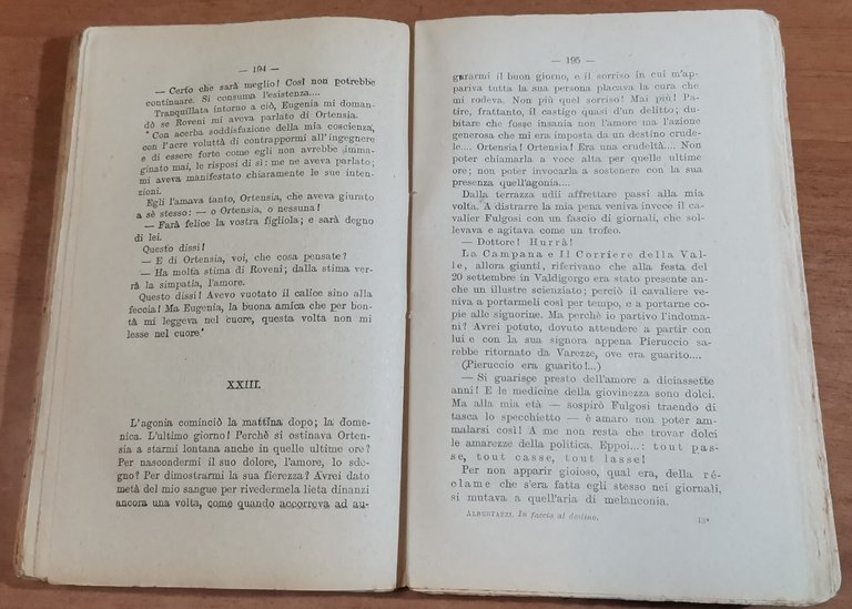 IN FACCIA AL DESTINO di Adolfo Albertazzi 1921 Treves II …