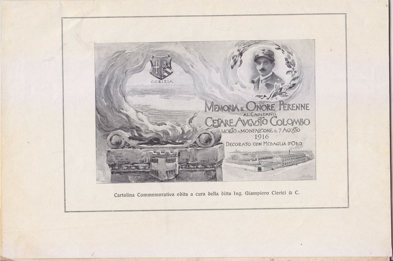 IN MEMORIA DI CESARE AUGUSTO COLOMBO 1916 Monfalcone commemorazione I …