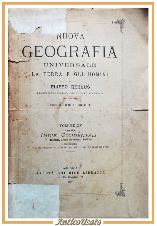 INDIE OCCIDENTALI Messico di Reclus 1897 NUOVA GEOGRAFIA UNIVERSALE Libro | Immagine Gallery 2
