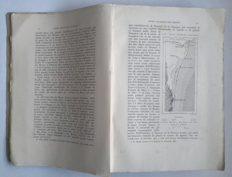 INDIE OCCIDENTALI Messico di Reclus 1897 NUOVA GEOGRAFIA UNIVERSALE Libro