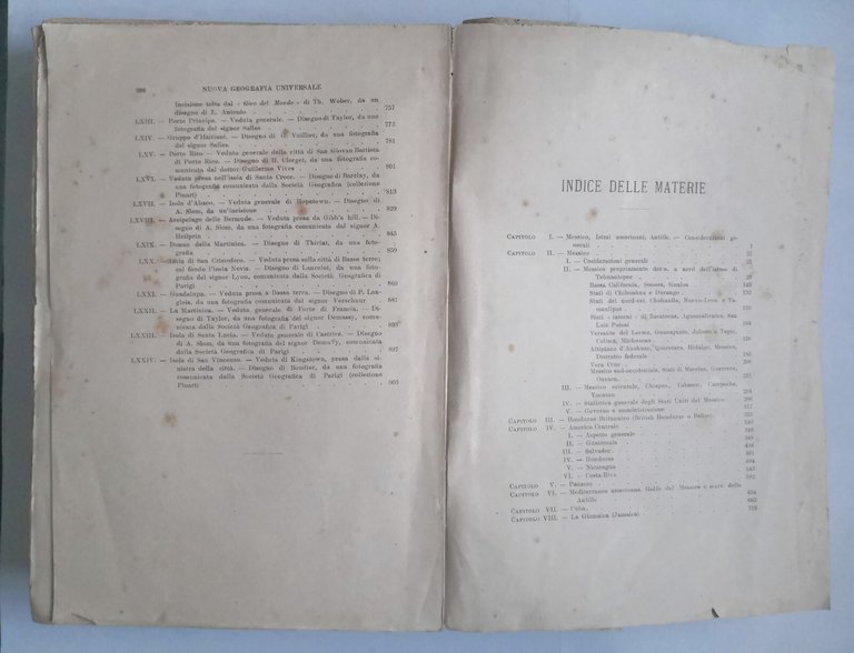 INDIE OCCIDENTALI Messico di Reclus 1897 NUOVA GEOGRAFIA UNIVERSALE Libro