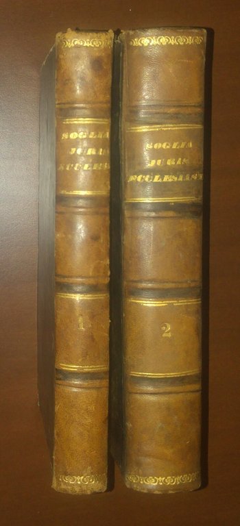 INSTITUTIONES JURIS ECCLESIASTICI PUBLICI ET PRIVATI Joannis Soglia 1860 Libro