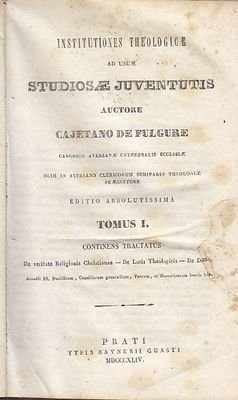 Institutiones Theologicae Ad Usum Studiosae Juventutis 5 voll 1844 libro …