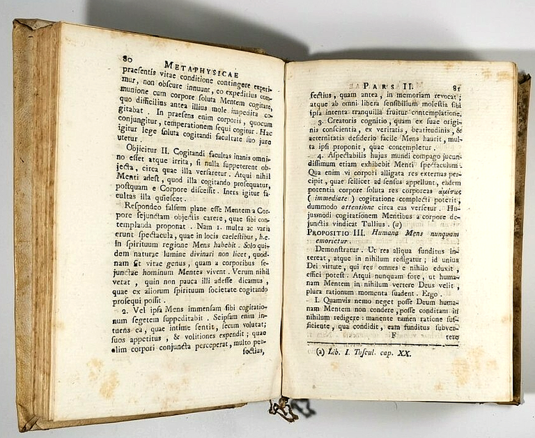 INSTITUTIONUM PHILOSOPHICARUM tomo II PSYCHOLOGIAM THEOLOGIAM E ETHICA 1774