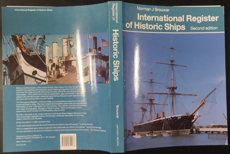 INTERNATIONAL REGISTER OF HISTORIC SHIPS di Norman J Brouwer 1993 …