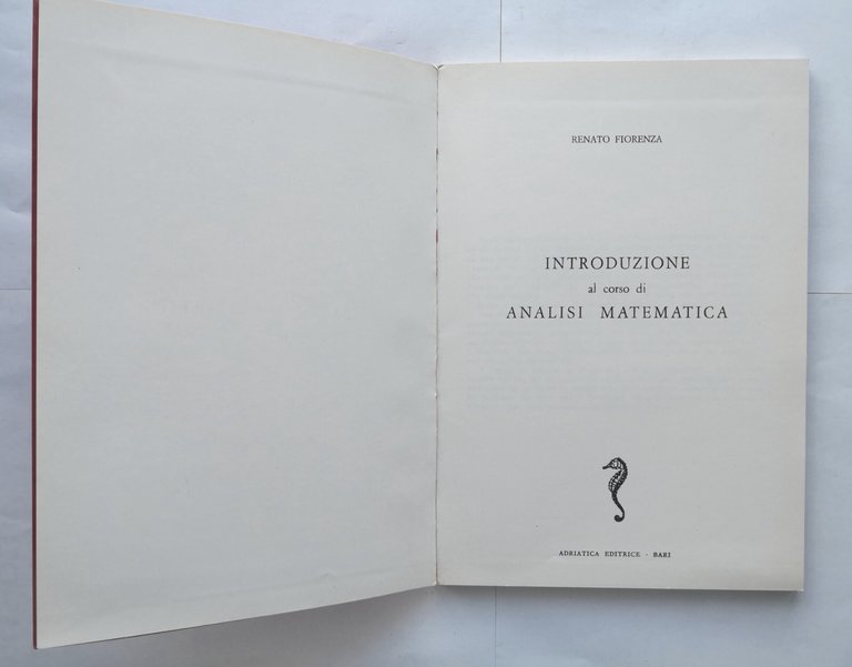 INTRODUZIONE AL CORSO DI ANALISI MATEMATICA di Renato Fiorenza Libro …