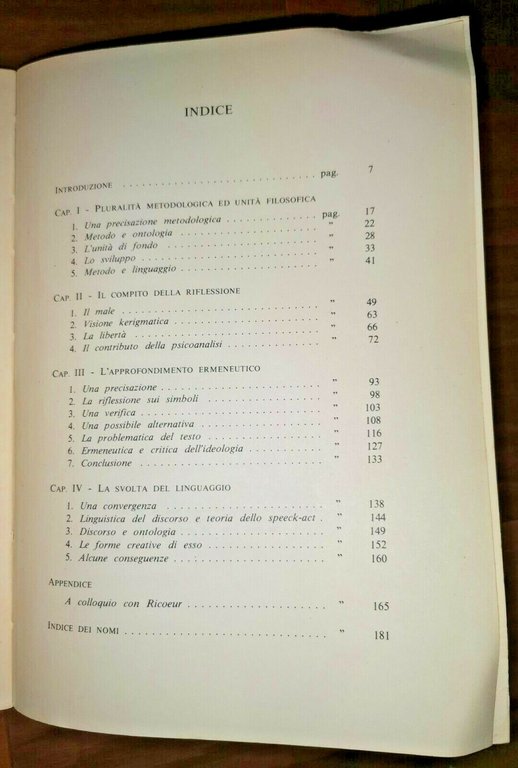 INTRODUZIONE ALLA FILOSOFIA DI PAUL RICOEUR Osvaldo Rossi 1984 Levante …