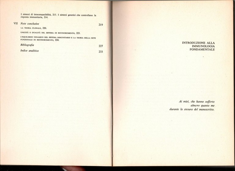 INTRODUZIONE ALLA IMMUNOLOGIA FONDAMENTALE di M Fougereau 1976 Mondadori Libro