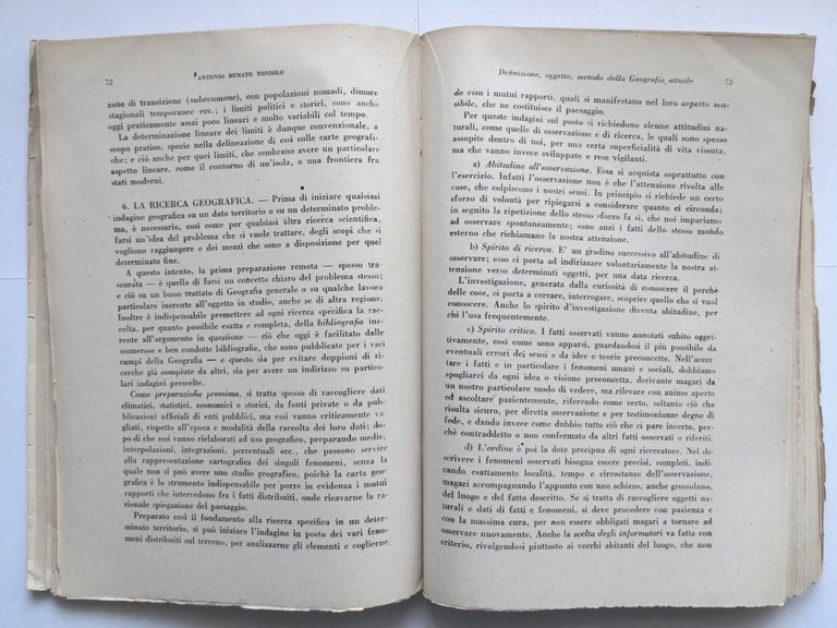 INTRODUZIONE ALLO STUDIO DELLA GEOGRAFIA 1947 Carlo Marzorati Libro