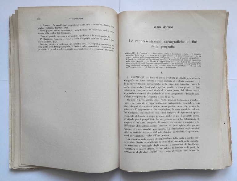 INTRODUZIONE ALLO STUDIO DELLA GEOGRAFIA 1947 Carlo Marzorati Libro