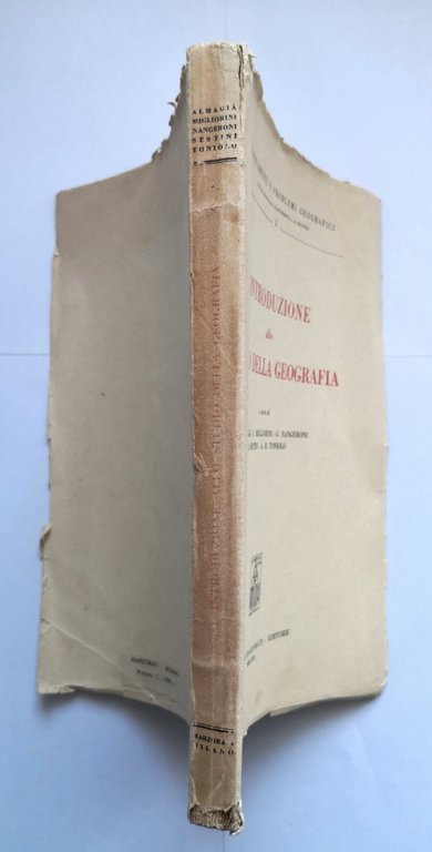 INTRODUZIONE ALLO STUDIO DELLA GEOGRAFIA 1947 Carlo Marzorati Libro