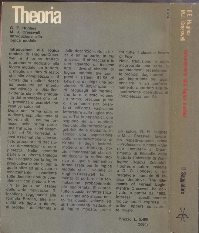 INTRODUZONE ALLA LOGICA MODALE di Hughes e Cresswell 1973 Il …
