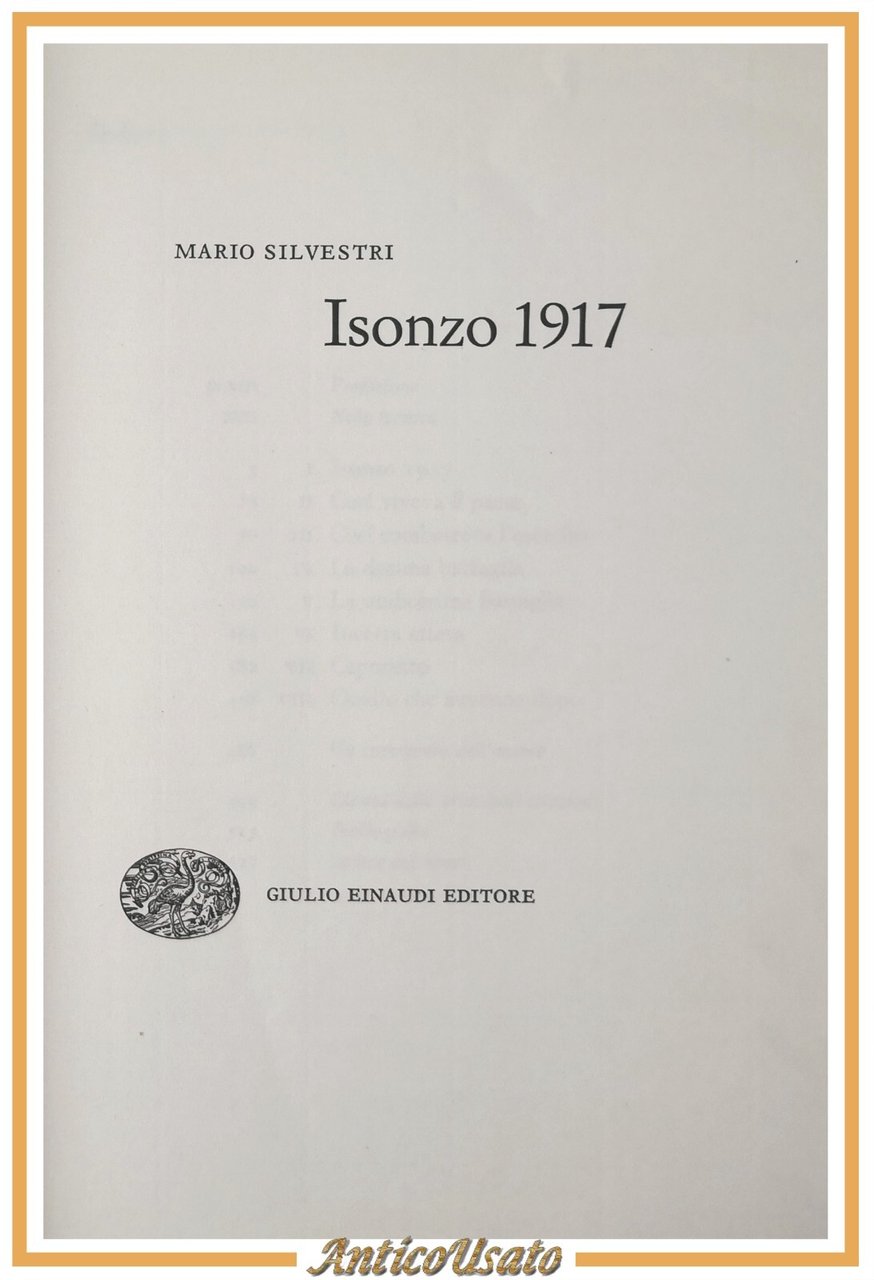 ISONZO 1917 di Mario Silvestri 1965 Einaudi SAGGI libro I …