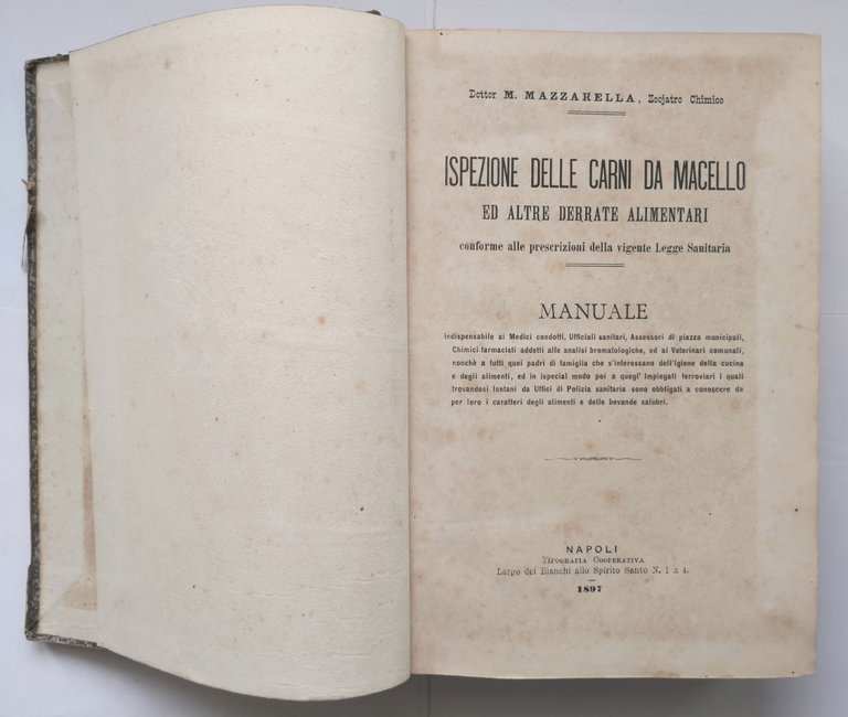 ISPEZIONE DELLE CARNI DA MACELLO di Mazzarella MAZZINI 2 manuali …