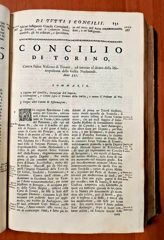 ISTORIA UNIVERSALE DI TUTTI I CONCILII Marco Battaglini 1686 Poletti …
